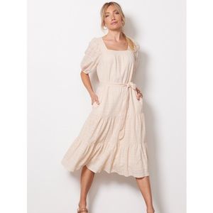 Evereve Carly Midi-dress in Blush